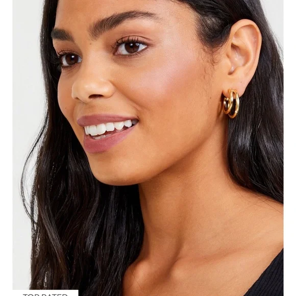 Altar'd State Gold Sculptural Earrings - Picture 4 of 4